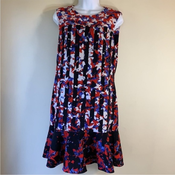 Peter Pilotto for Target Patterned Drop Waisted Dress. Medium. - Picture 2 of 11